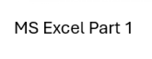 Microsoft Excel Part 1